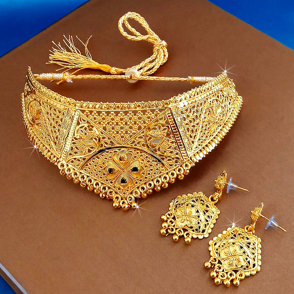 Kalyani Forming Gold Plated Traditional Designer Necklace & Earring Set