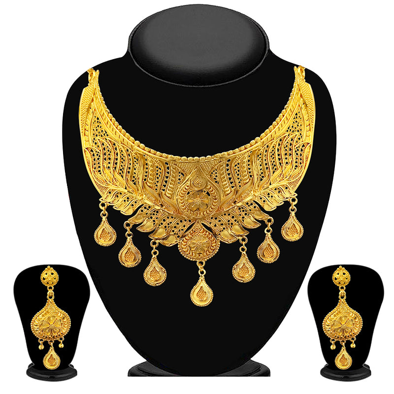 Kalyani Forming Gold Plated Traditional Designer Necklace & Earring Set