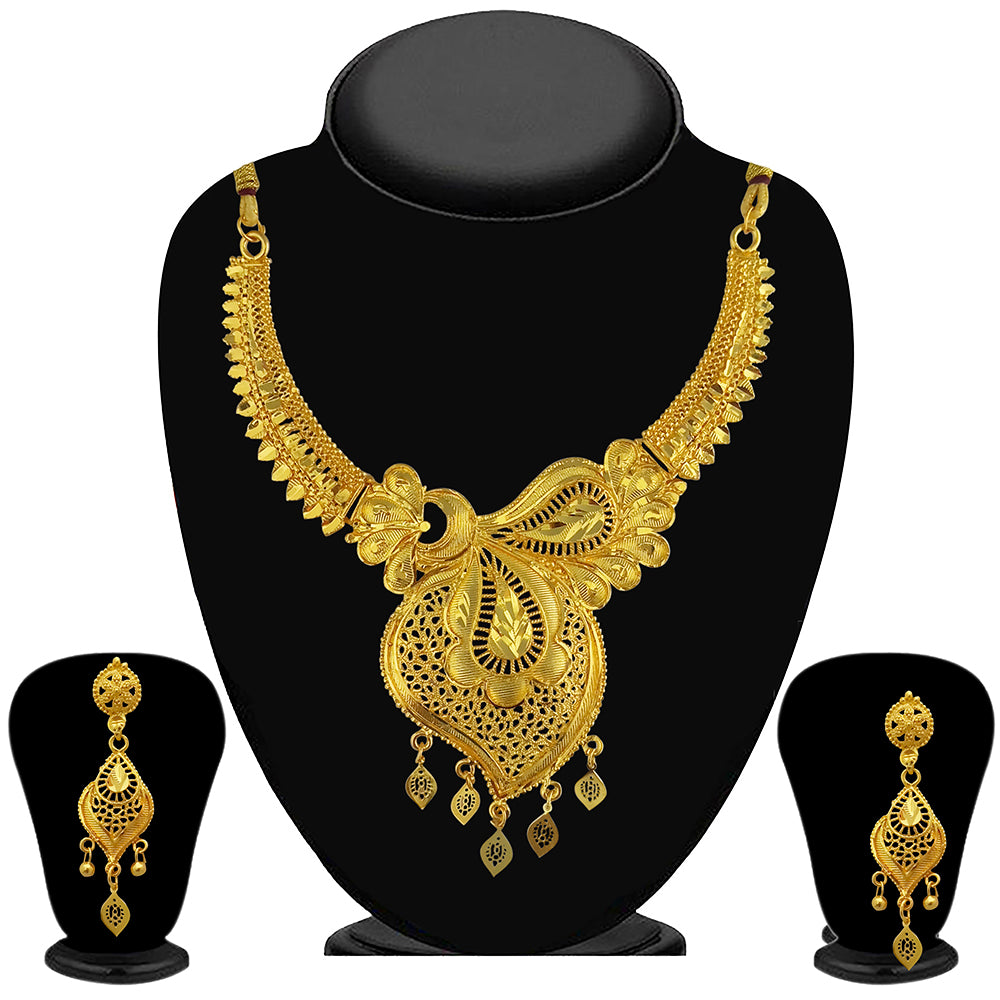 Kalyani Forming Gold Plated Traditional Designer Necklace & Earring Set