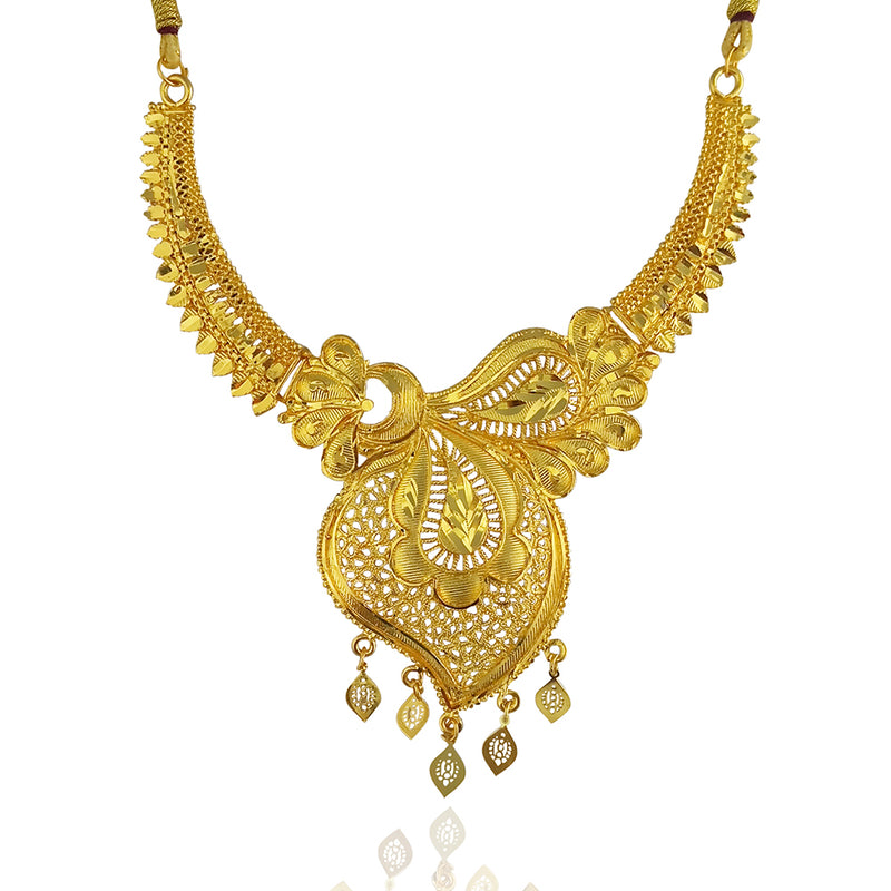 Kalyani Forming Gold Plated Traditional Designer Necklace & Earring Set