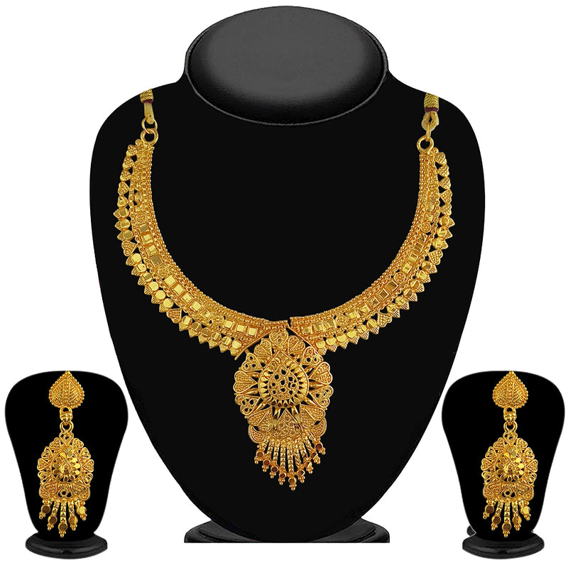 Kalyani Forming Gold Plated Traditional Designer Necklace & Earring Set