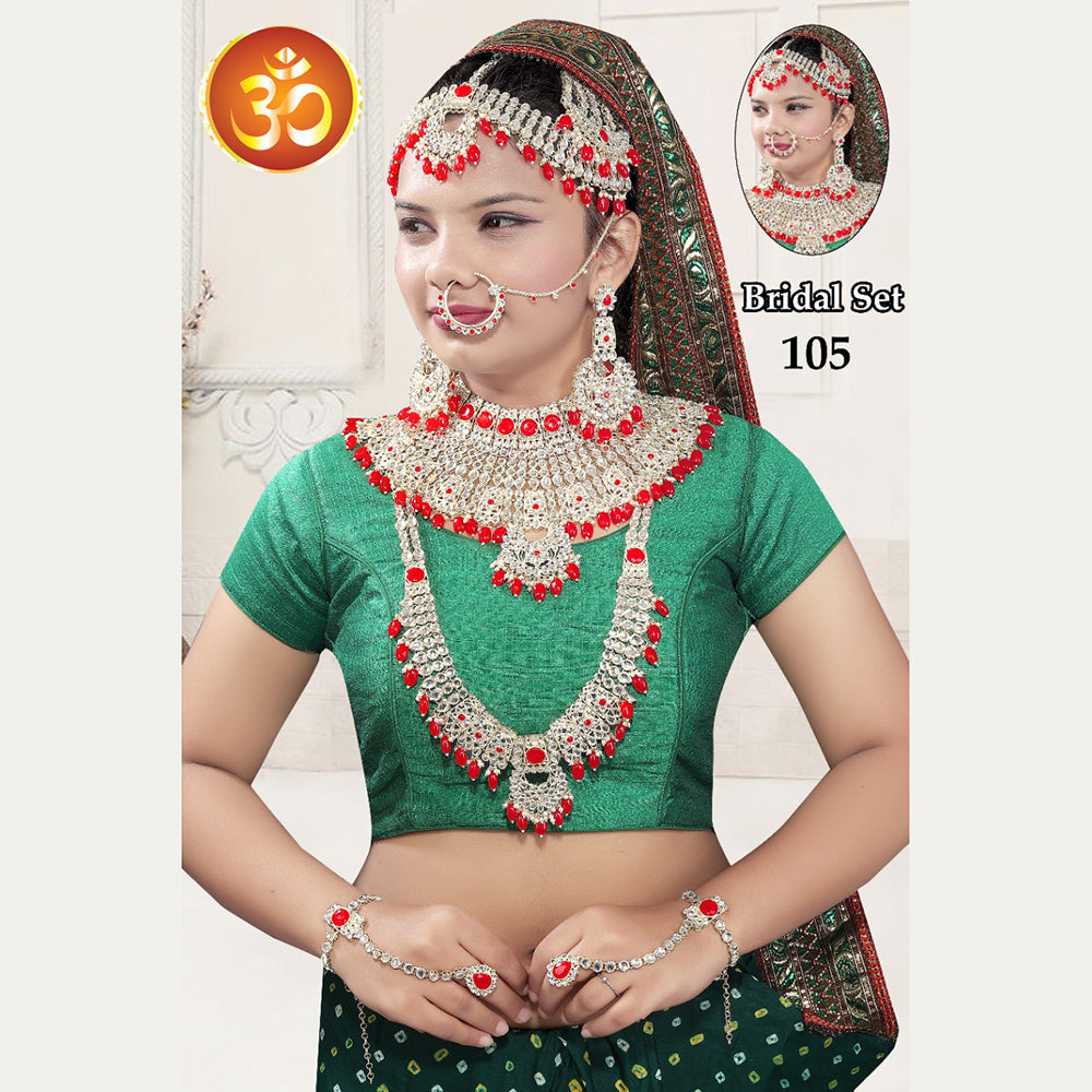 SNERA Gold Plated Kundan Stone Bridal Set