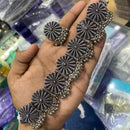 SNERA Black Oxidized Plated Necklace Set