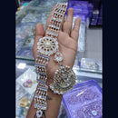 SNERA Gold Plated Kundan & Pearl  Sheeshphool / Headband For Women