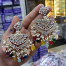 SNERA Gold Plated designer Kundan Stone Dangler Earrings