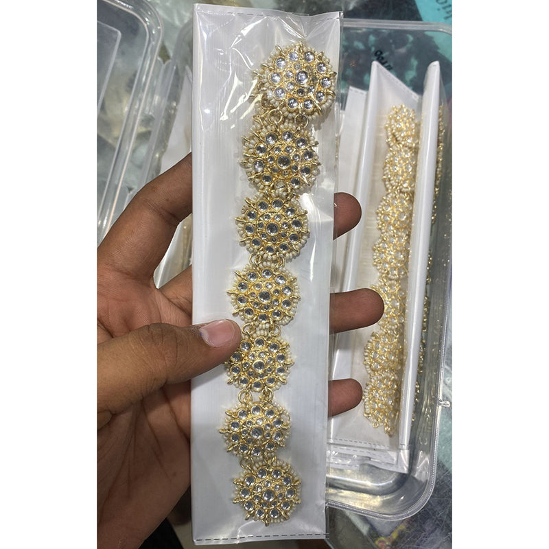 SNERA Gold Plated Kundan & Pearl  Sheeshphool / Headband For Women - 11151057