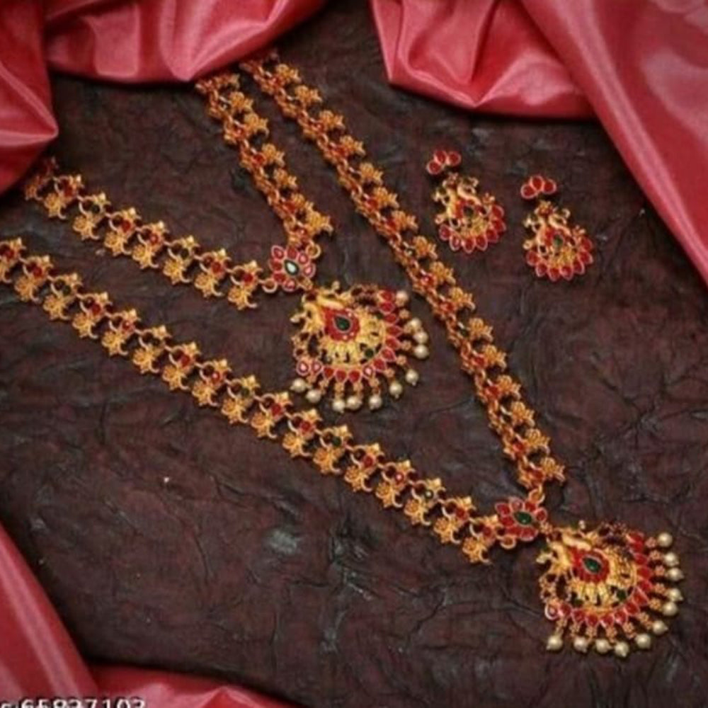 SNERA Gold Plated Pota  Stone Bridal Set