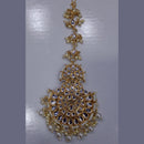 SNERA Gold Plated Kundan Stone & Pearl  Maang Tikka