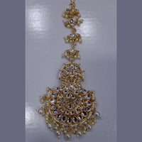 SNERA Gold Plated Kundan Stone & Pearl  Maang Tikka