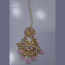SNERA Gold Plated Kundan Stone & Pearl  Maang Tikka