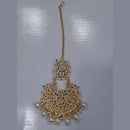 SNERA Gold Plated Kundan Stone & Pearl  Maang Tikka