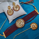 SNERA Gold Plated Mirror & Beads Necklace Set