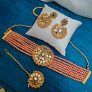 SNERA Gold Plated Mirror & Beads Necklace Set