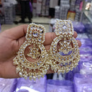 SNERA Gold Plated designer Kundan Stone Dangler Earrings