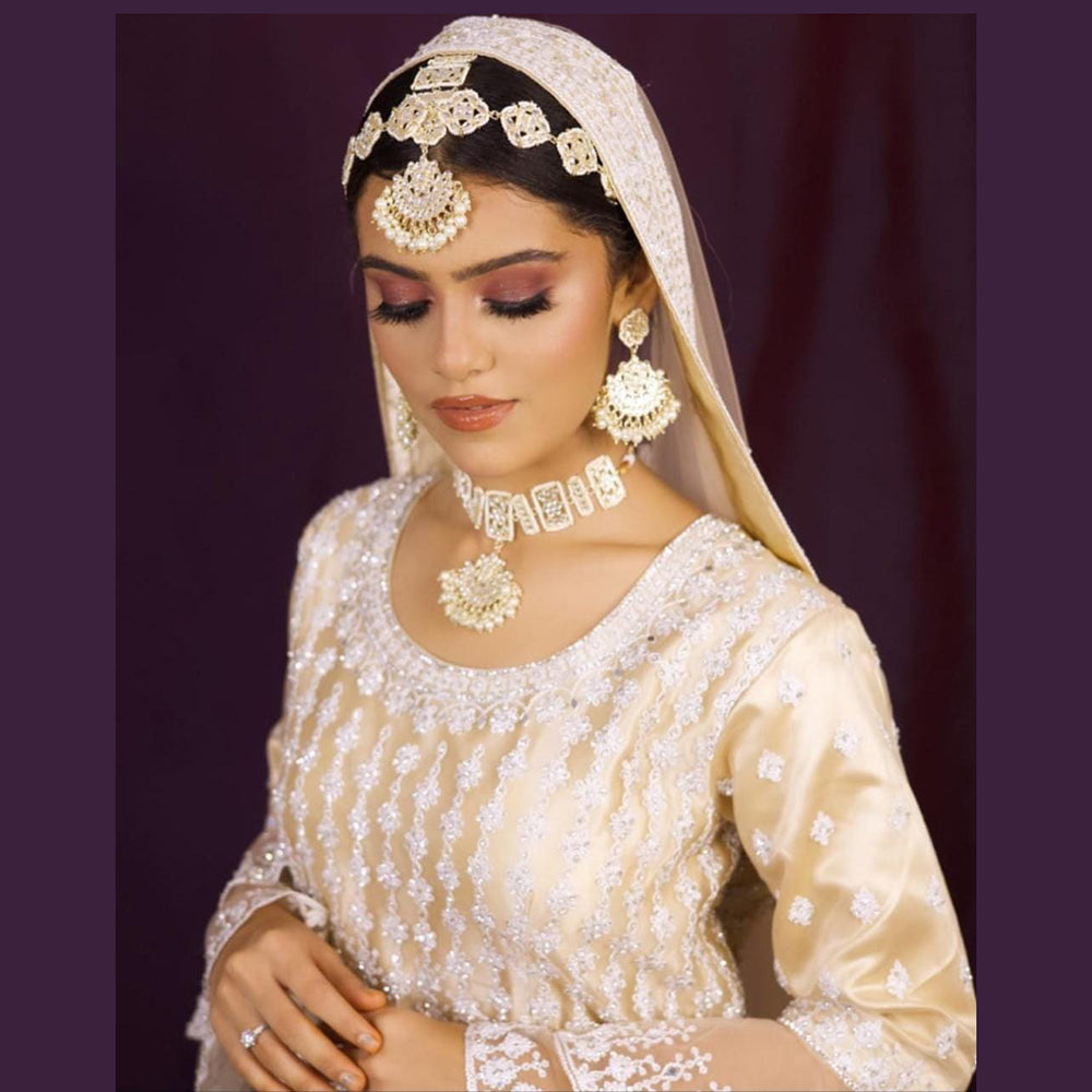 SNERA Gold Plated Kundan Stone Choker Necklace Set