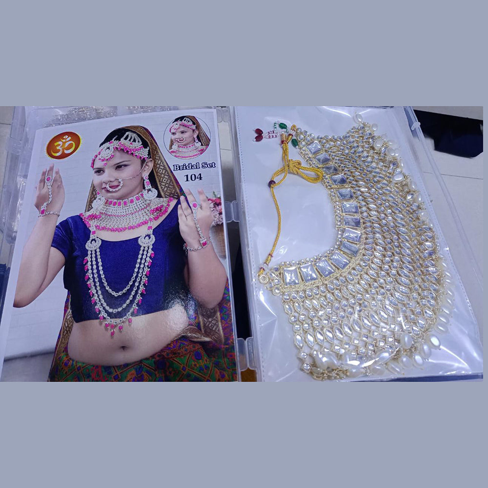 SNERA Gold Plated Kundan Stone Choker Necklace Set