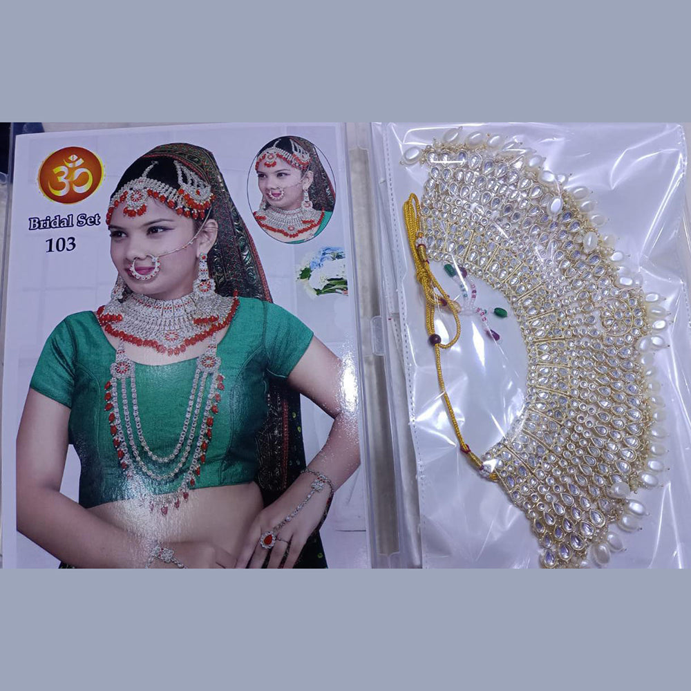 SNERA Gold Plated Kundan Stone Choker Necklace Set