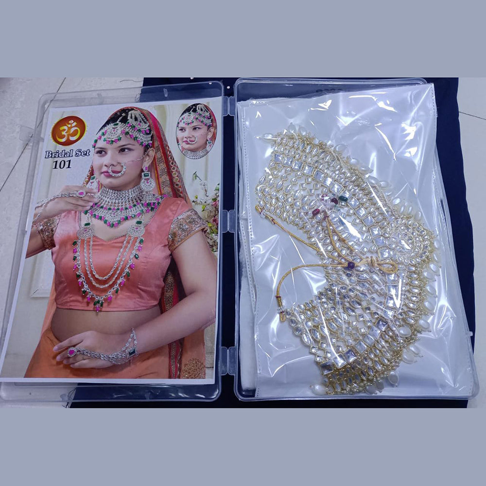 SNERA Gold Plated Kundan Stone Choker Necklace Set