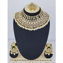 SNERA Gold Plated Kundan Stone & Beads Necklace Set