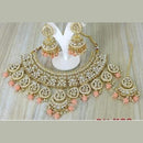 SNERA Gold Plated Kundan Stone & Beads Necklace Set