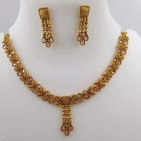 SNERA Gold Plated Kundan Stone Necklace Set