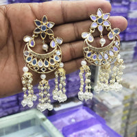 SNERA Gold Plated designer Mirror Dangler Earrings