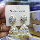 SNERA Gold Plated designer Mirror Jhumkis Earrings