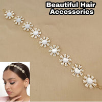 SNERA Gold Plated Kundan Sheeshphool / Headband For Women