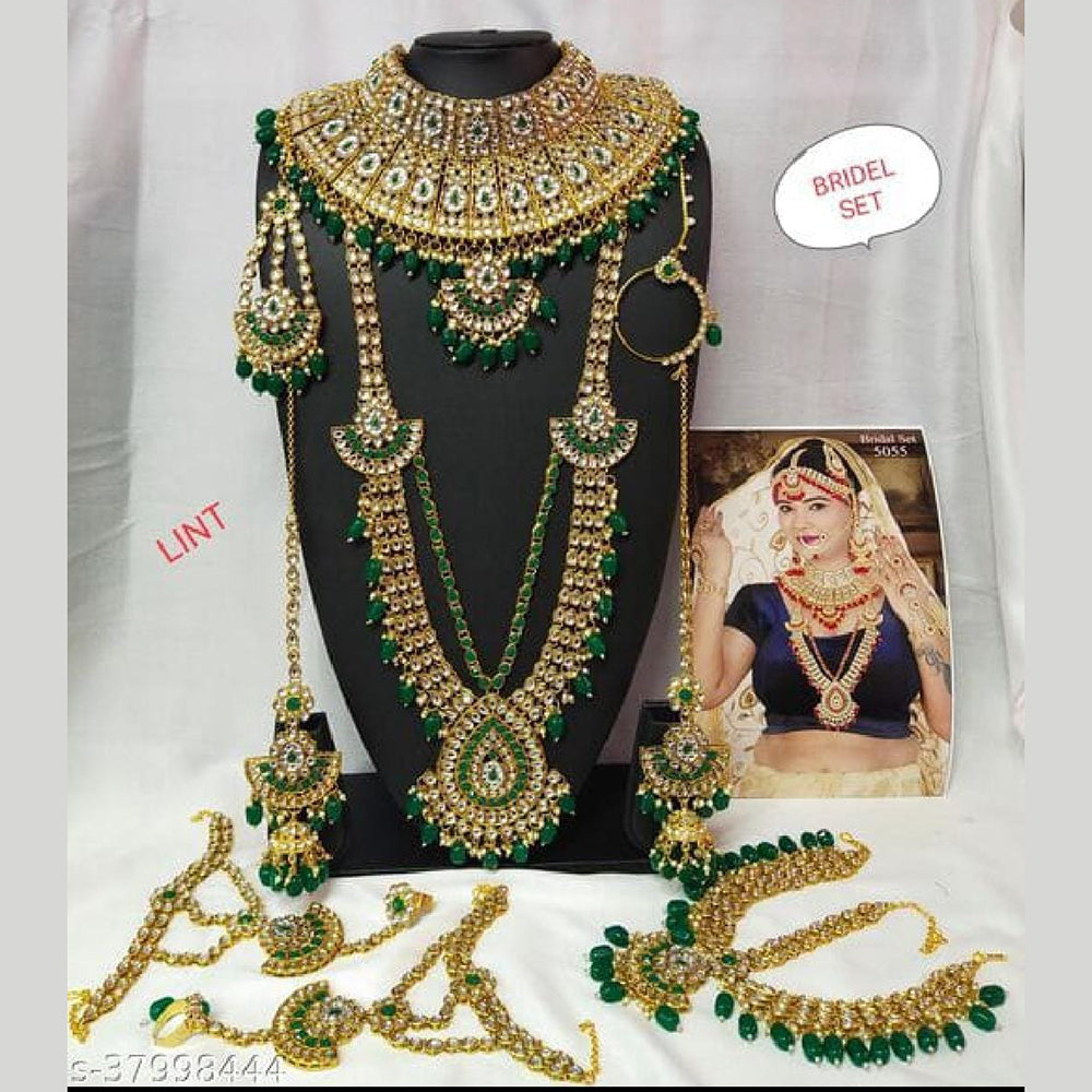 SNERA Gold Plated Pota  Stone Bridal Set