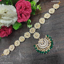 SNERA Gold Plated Kundan & Pearl  Sheeshphool / Headband For Women