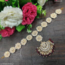 SNERA Gold Plated Kundan & Pearl  Sheeshphool / Headband For Women