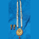 SNERA Gold Plated Pota Stone Haram Necklace Set