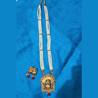 SNERA Gold Plated Pota Stone Haram Necklace Set