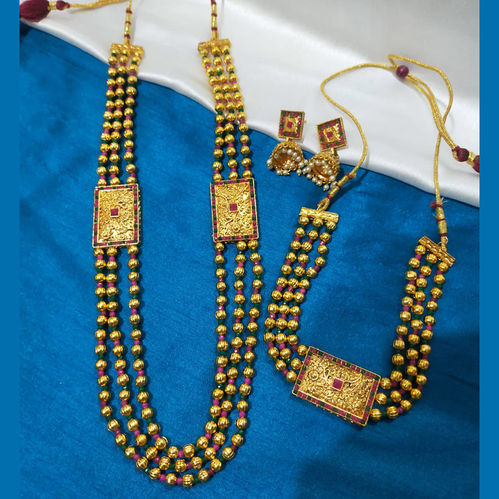 SNERA Gold Plated Pota Stone Bridal Set