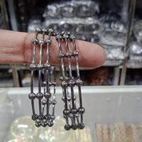 SNERA Black & Gold Plated Bangle Set