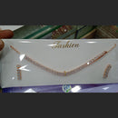 SNERA Rose Gold Plated AD Stone Choker Necklace Set