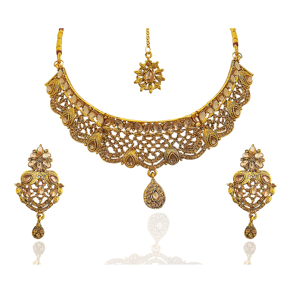 JD Arts Austrian Stone Choker Necklace Set