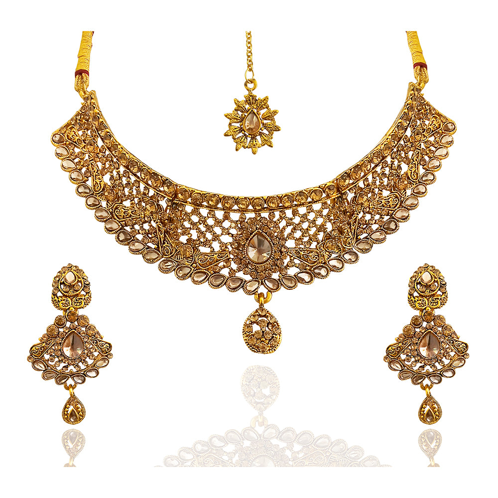 JD Arts Austrian Stone Choker Necklace Set