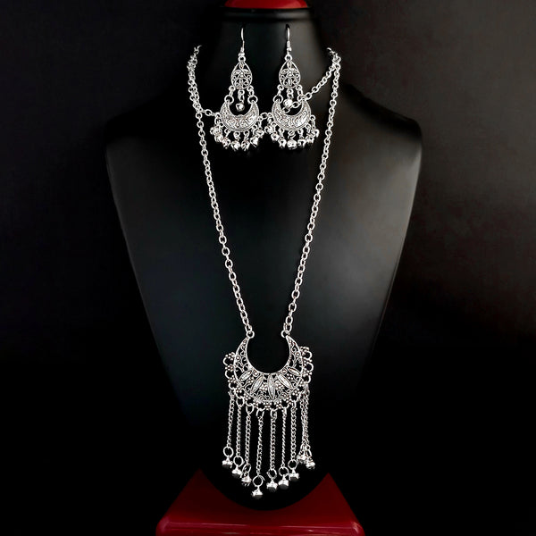 Sanjana Jewellers Oxidised Necklace Set