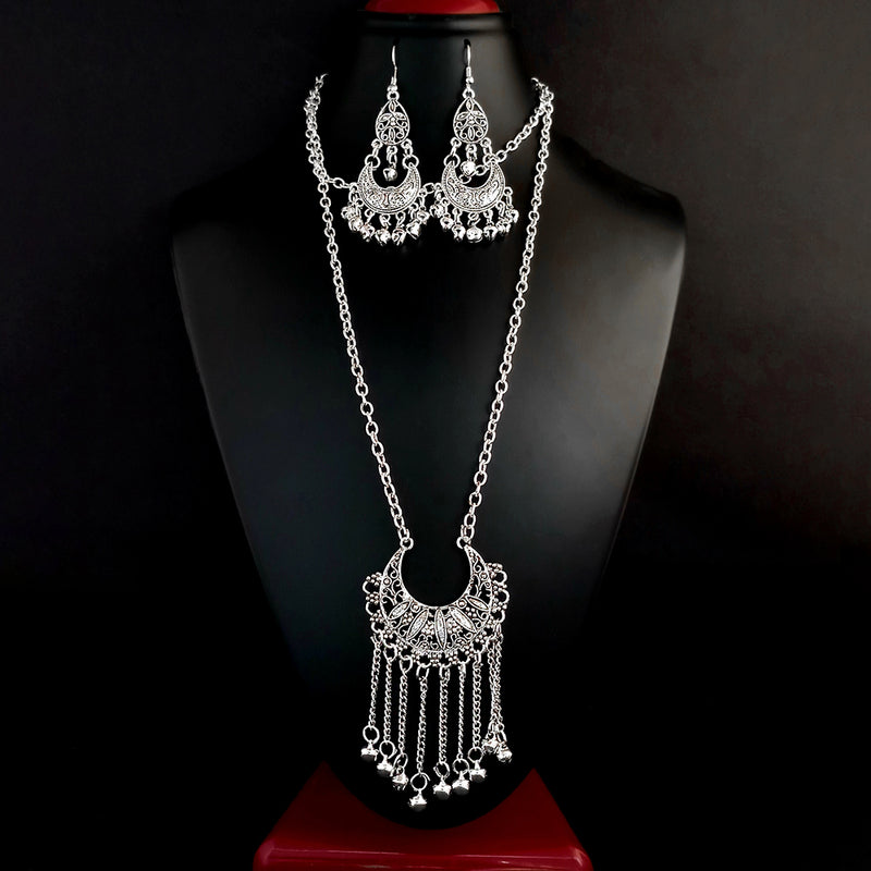 Sanjana Jewellers Oxidised Necklace Set