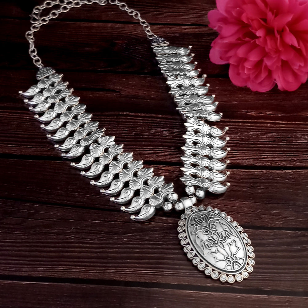 Jeweljunk Navratri Special Oxidised Plated Necklace