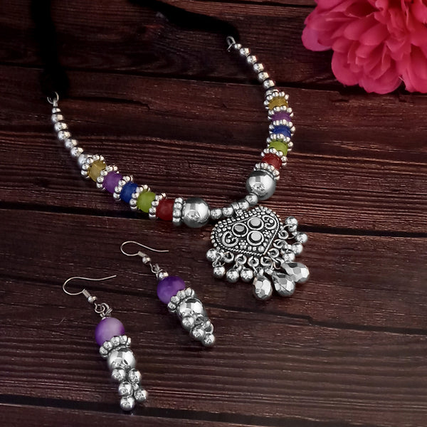 Jeweljunk Navratri Special Oxidised Plated Necklace set