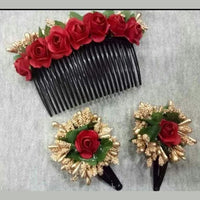 Kavyas Kreation Designer Floral Hair Brooch