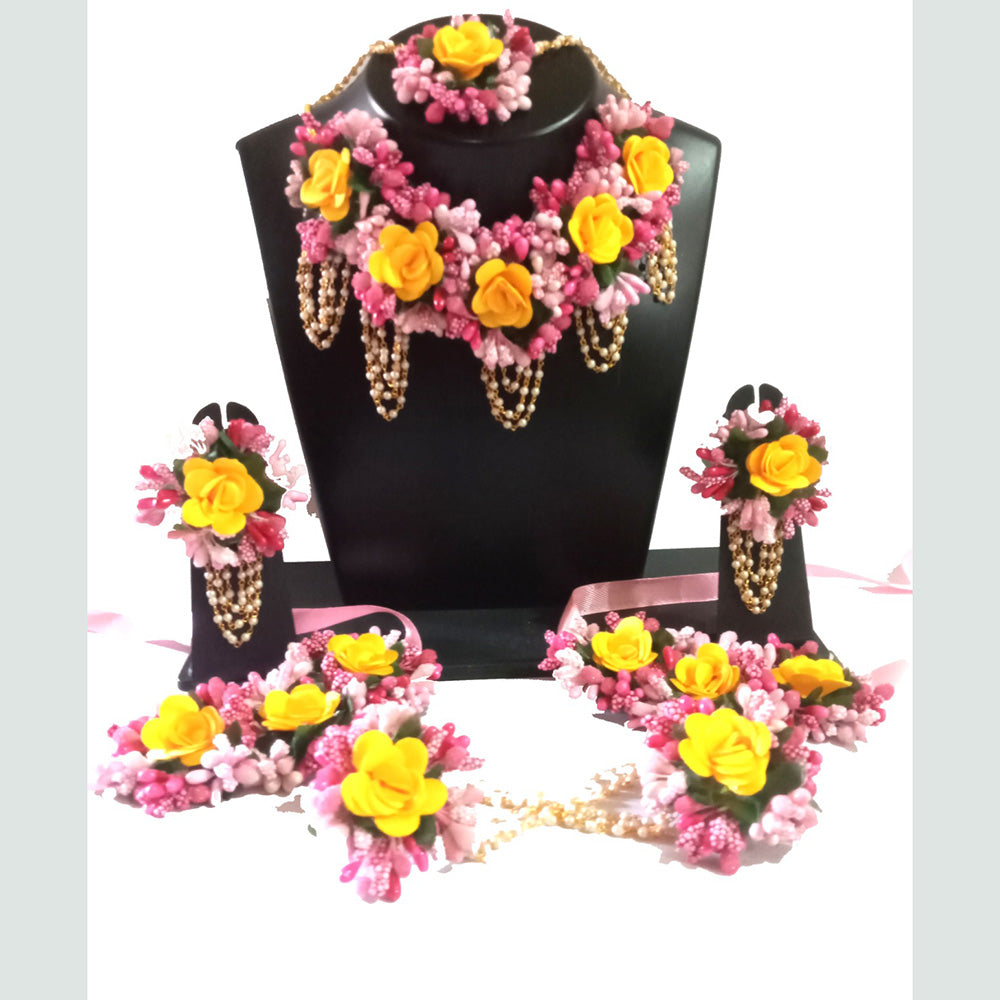 Kavyas Kreation Floral Necklace Set