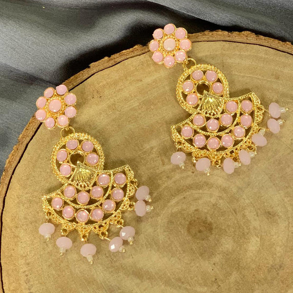 Deep Enterprises Gold Plated Dangler Earrings (Assorted Colors)