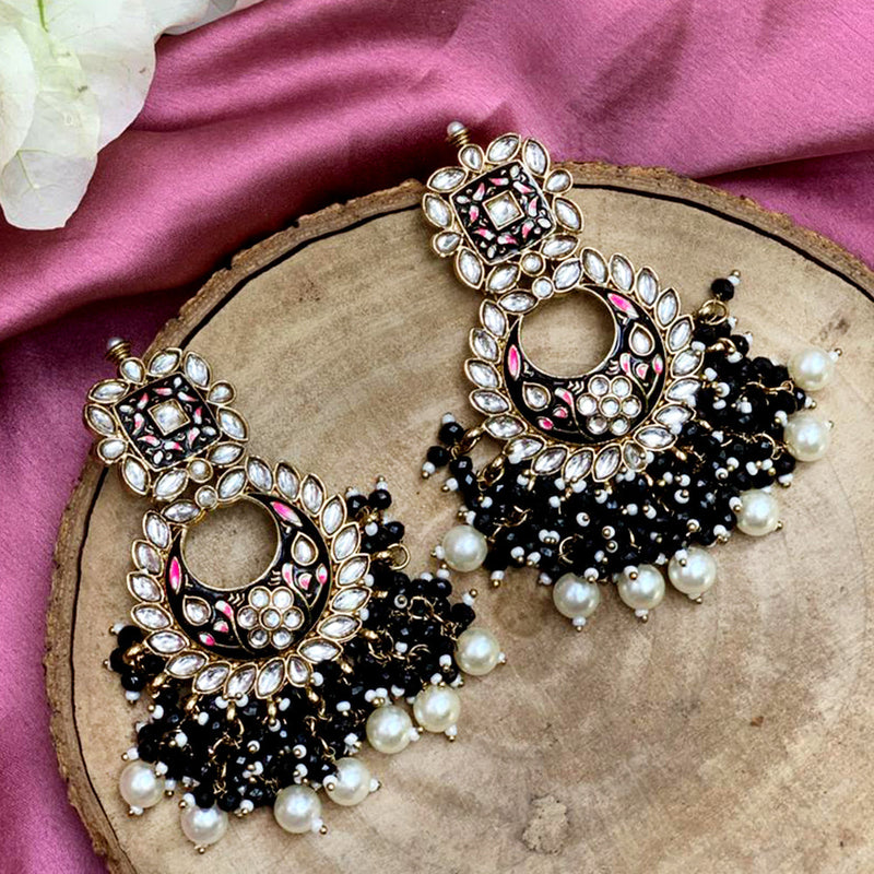 Deep Enterprises Meenakari Dangler Earrings (Assorted Colors)