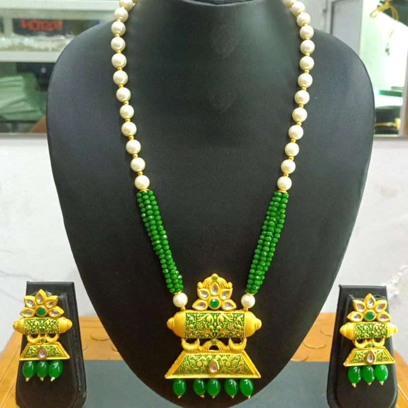 Everlasting Quality Jewels Gold Plated Crystal Beads Long Necklace Set