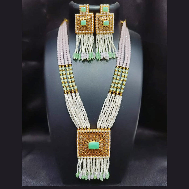 Everlasting Quality Jewels Gold Plated Crystal Beads Long Necklace Set