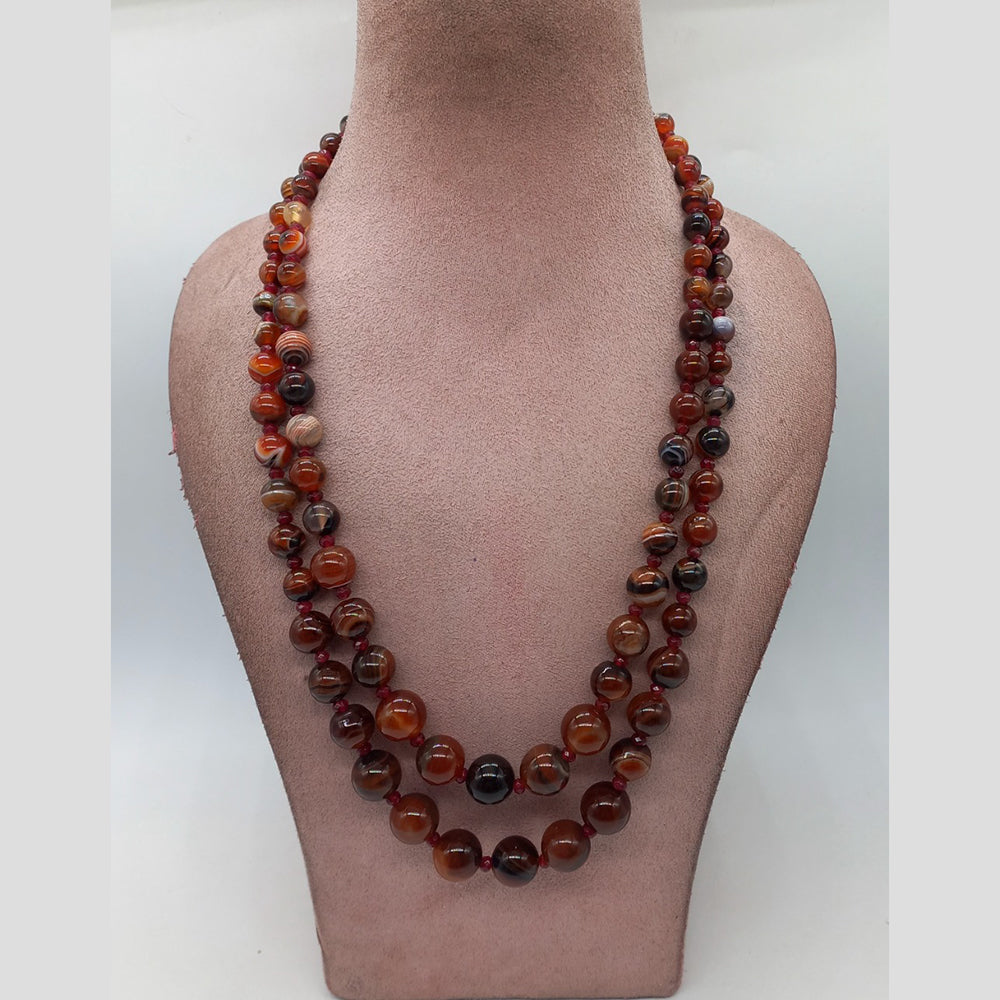 MG Beads Agate Graduation Necklace