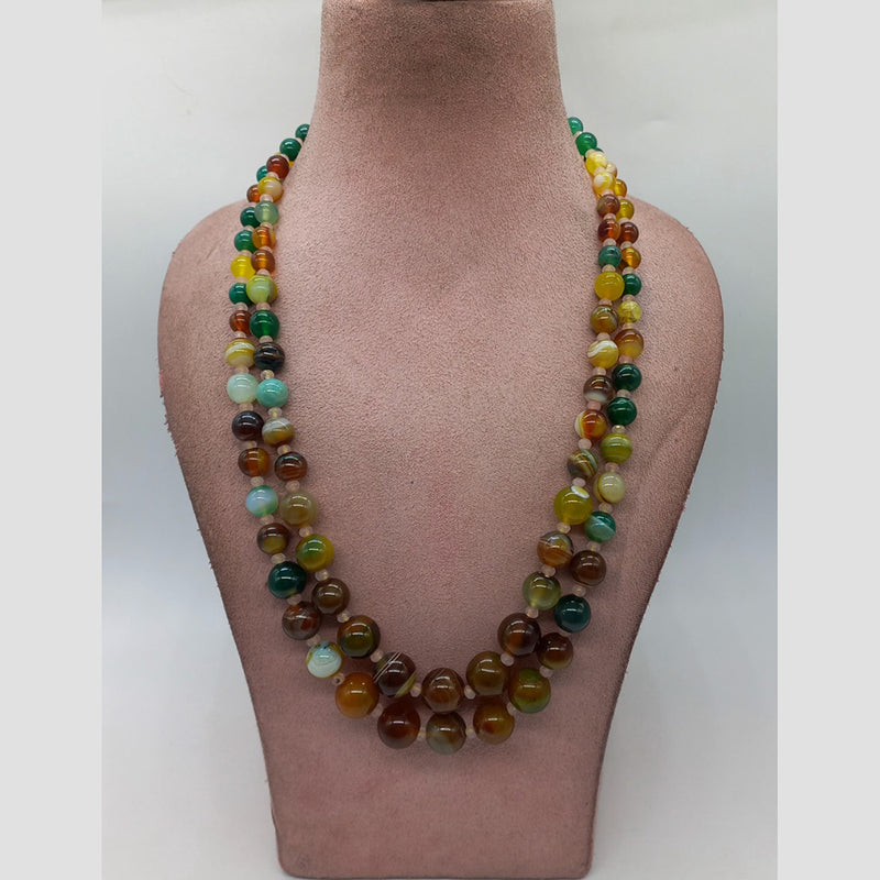 MG Beads Agate Graduation Necklace